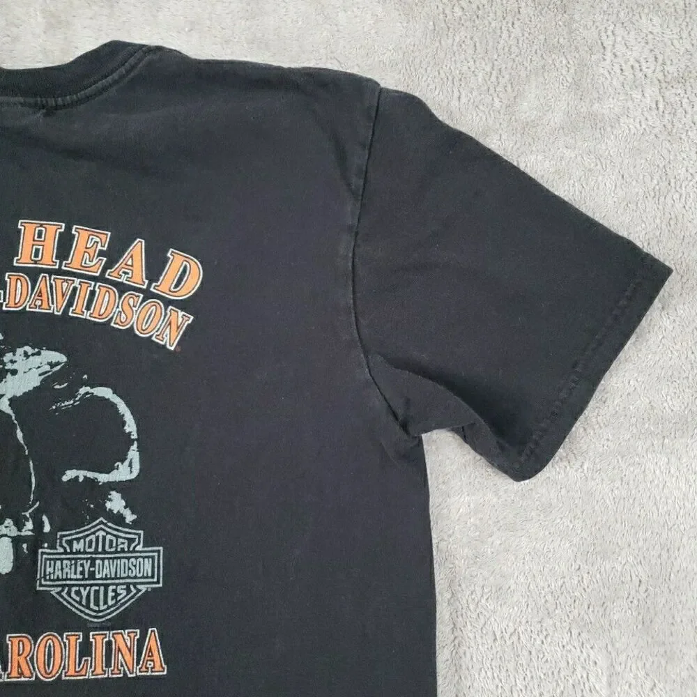 Harley Davidson T Shirt Short Sleeve Nags Head North Carolina Skull Men Sz M